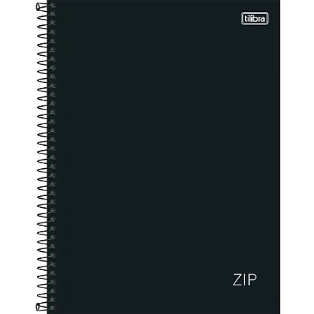 Caderno Universitário Zip Preto – 10 Matérias | 160 Folhas