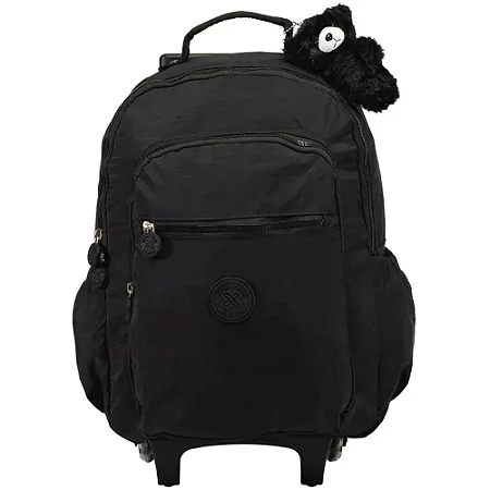 Mochila com Carrinho Trendy Preta Xeryus 16L