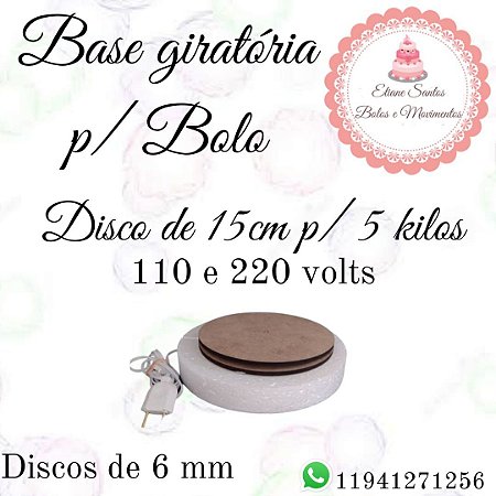 Base giratória para bolo - 15cm p/ 5kg