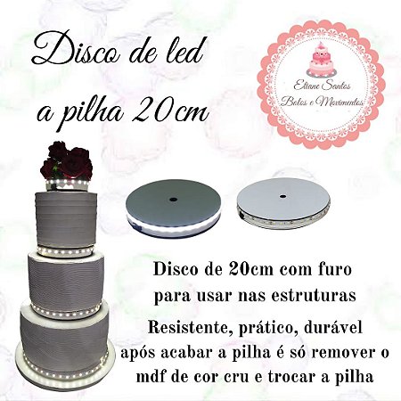 Disco de led a pilha - 20 cm