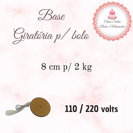 Base giratória para bolo - 8 cm
