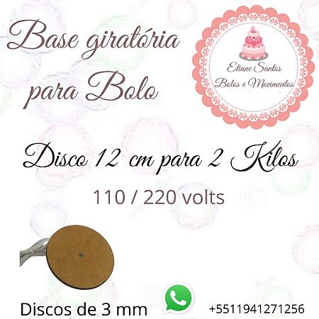 Base giratória para bolo - 12 cm p/ 2 kg