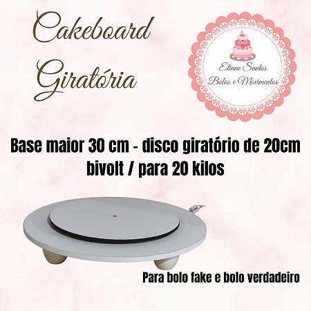 Cakeboard giratória - 30 cm p/ 20 kg