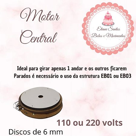 Motor Central com furo 110 volts