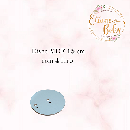 Disco MDF 15 cm com 4 furos