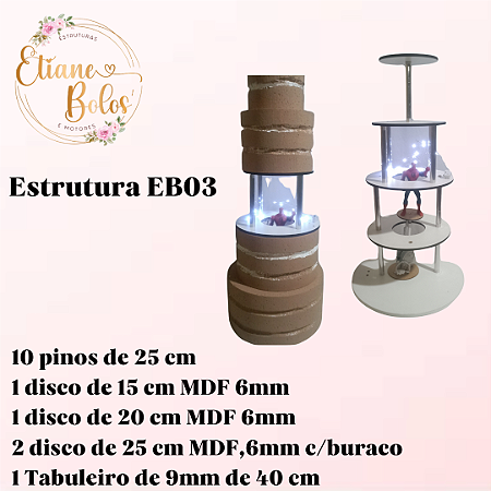 ESTRUTURA EB03 COMPLETA PARA A MAQUINA SOBE E DESCE NO MEIO