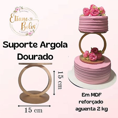 SUPORTE CIRCULO DOURADO