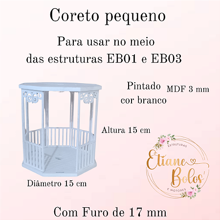 Coreto pequeno em MDF de 3mm pintado