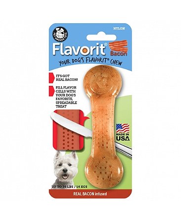 Osso de Nylon Pet Qwerks Flavorit Barkbone Bacon ZeePets Store