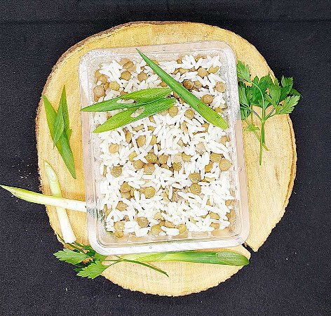 ARROZ BRANCO COM LENTILHAS