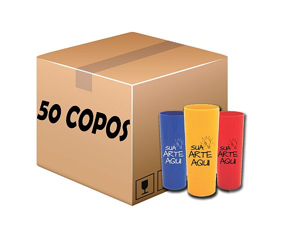 KIT 50 COPOS LONG DRINKS LISO