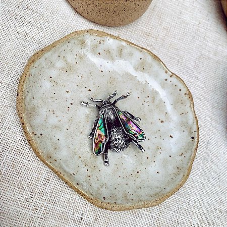 Broche/ pingente Abelha Abalone