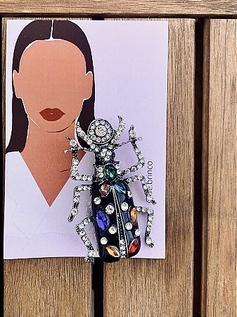 Broche Escaravelho Preto