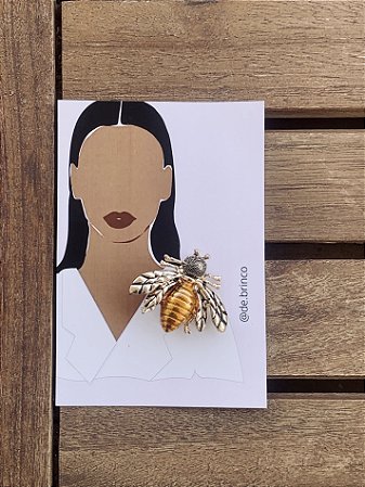 Broche Abelha Gold