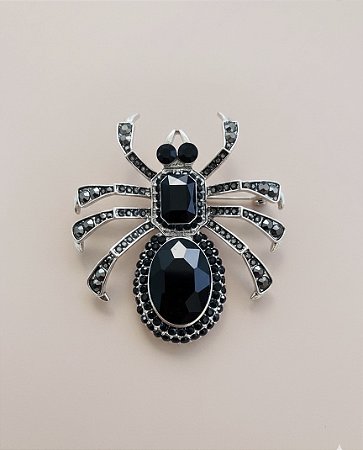 Broche Aranha Glam Preta