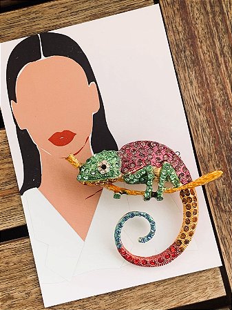 Broche Camaleão Espiral