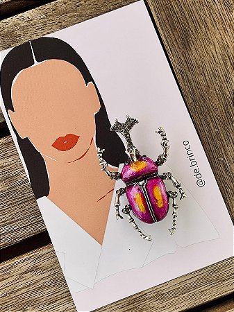Broche Besouro Rinoceronte