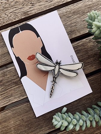 Broche Libélula Madrepérola