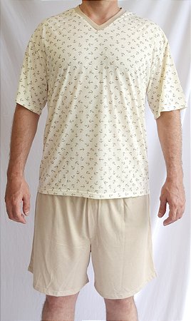 Modelagem Pijama Curto Masculino Adulto P-M-G-GG