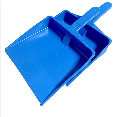 Kit com 2 Pás de Lixo Pequenas de Plástico Azul