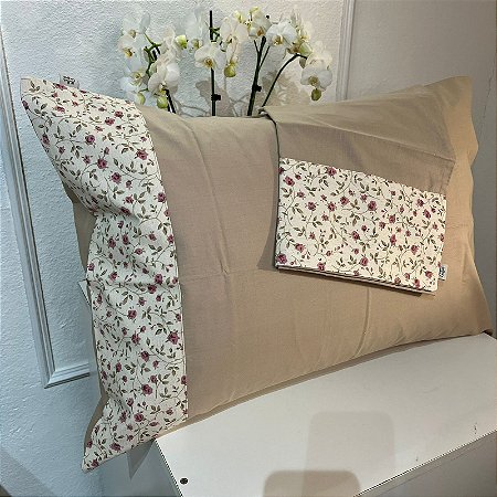 Capa de Travesseiro Percal 230 Fios – Barra em Linho