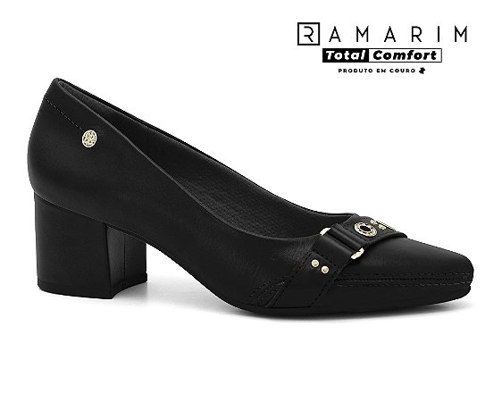 Scarpin Ramarim Couro Preto