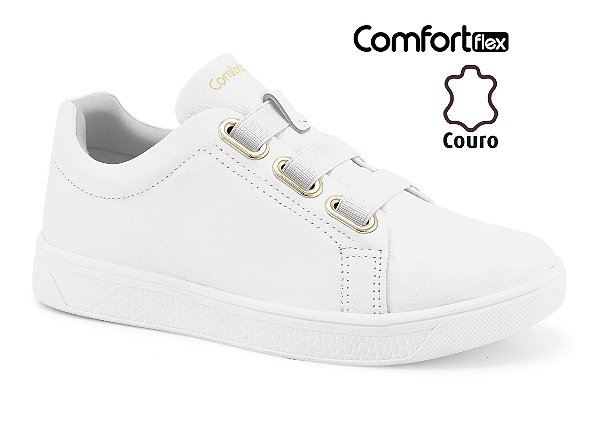 Tenis Couro Comfortflex Branco