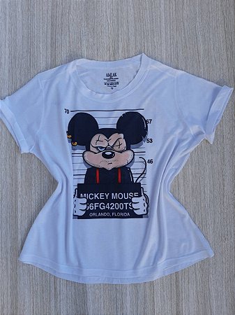 T-shirt Mickey Mouse preso - Moda feminina