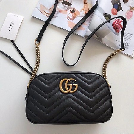 Bolsa Gucci Tiracolo GG Marmont Pequena