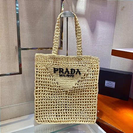 Bolsa Prada tote em crochê