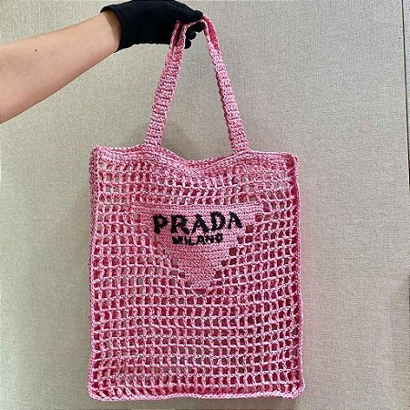 Bolsa Prada tote em crochê