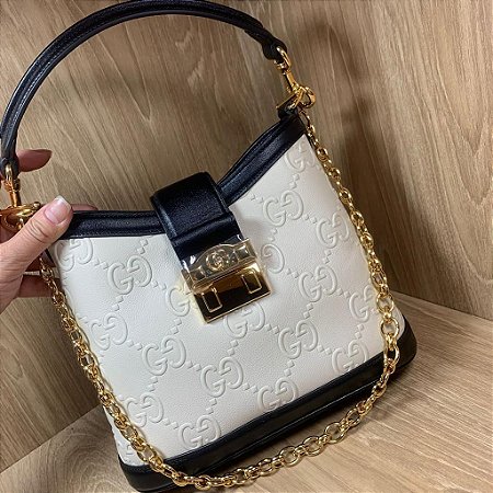 Bolsa Gucci Tote Pequena com GG gravado