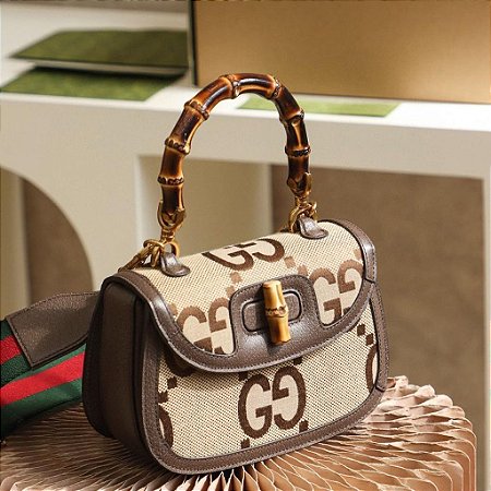 Bolsa Gucci Bamboo 1947 Jumbo GG