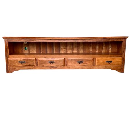 Rack 4 Gavetas Sala De Estar Peroba Rosa Confira