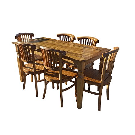 Jogo De Mesa Com 6 Cadeiras Leque Sala De Jantar Lançamento