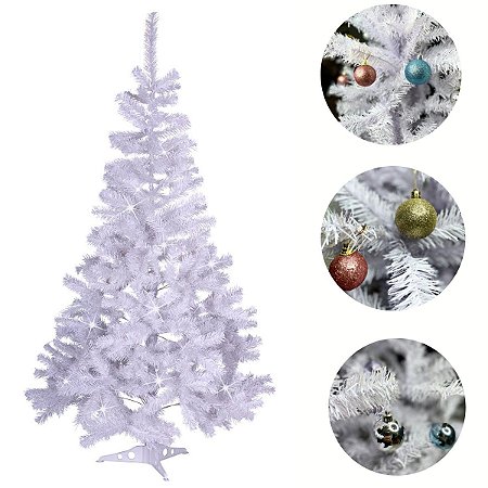 Árvore De Natal Branca Pinheiro 350 Galhos 1,50 Altura Luxo - G KOLLE SHOP  - Utilidades Domesticas e Decoração