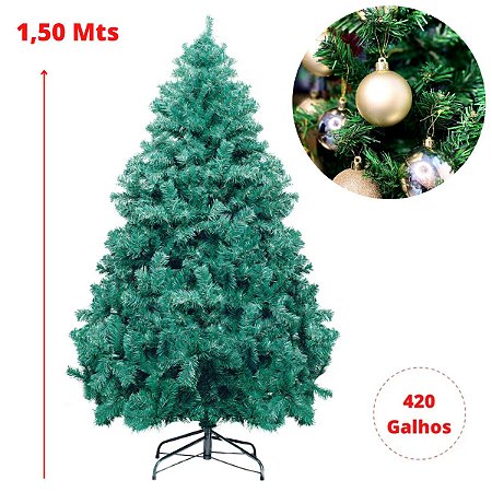 Árvore De Natal Pinheiro 420 Galhos 1,50 Altura Luxo - G KOLLE SHOP - Utilidades Domesticas e Decoração Árvore De Natal Pinheiro 420 Galhos 1,50 Altura Luxo - G KOLLE SHOP - Utilidades Domesticas e Decoração