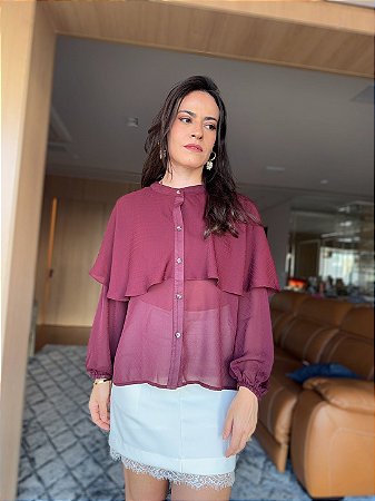 Blusa Capa Gola Padre