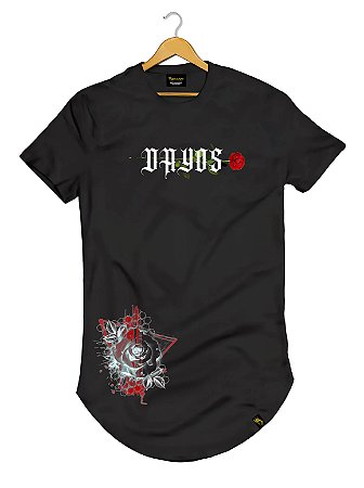 Camiseta Longline Algodão Dayos Roses Ref 497