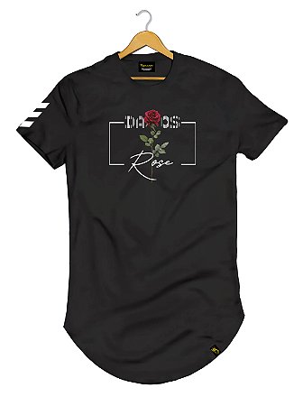 Camiseta Longline Algodão Dayos  Just a Rose Ref l11