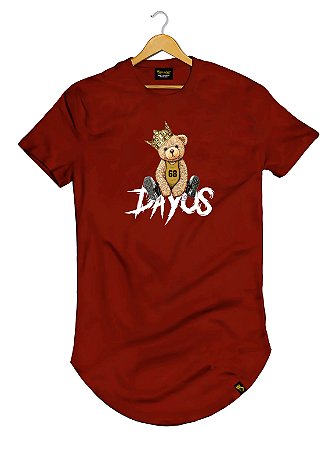 Camiseta Longline Algodão Dayos Bear King Ref l13