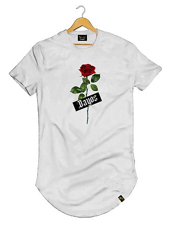 Camiseta Longline Algodão Dayos Uma Flor Ref l31