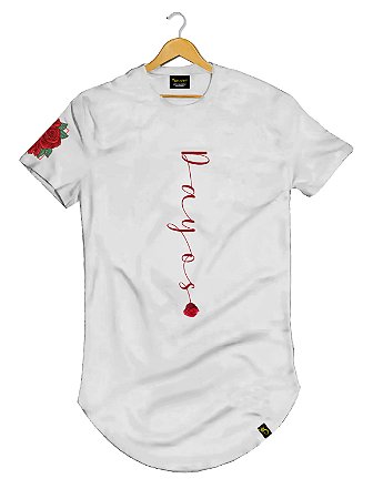 Camiseta Longline Algodão Dayos Flor Ref l42