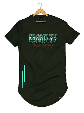 Camiseta Longline Algodão Dayos Brooklyn Neon Ref l43