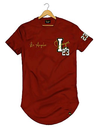 Camiseta Longline Algodão LA Los Angeles 23 Ref l52