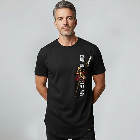 Camiseta Longline Algodão Samurai Ref l55