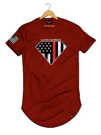 Camiseta Longline Algodão Super USA Ref l58