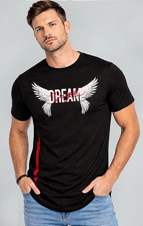 Camiseta Longline Algodão Angel Dream Ref l64