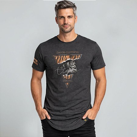 Camiseta Longline Algodão Tiger Stong Ref l65