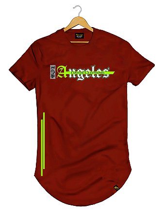 Camiseta Longline Algodão Los Angeles Lemon Ref l67